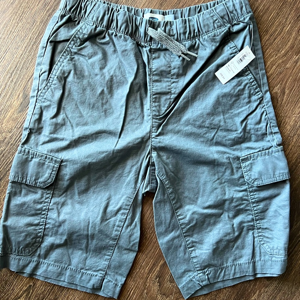 Boys Old Navy Cargo Jogger Shorts XL 14-16 Charcoal Gray
